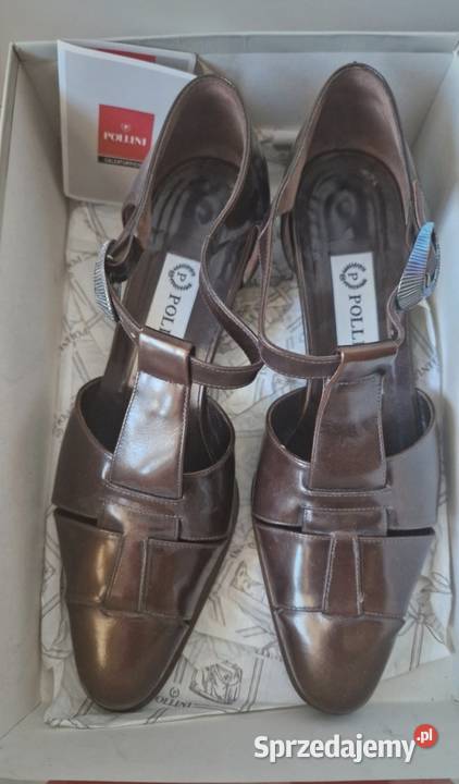 Nowe buty marki Pollinidamskie wizytowe skóra