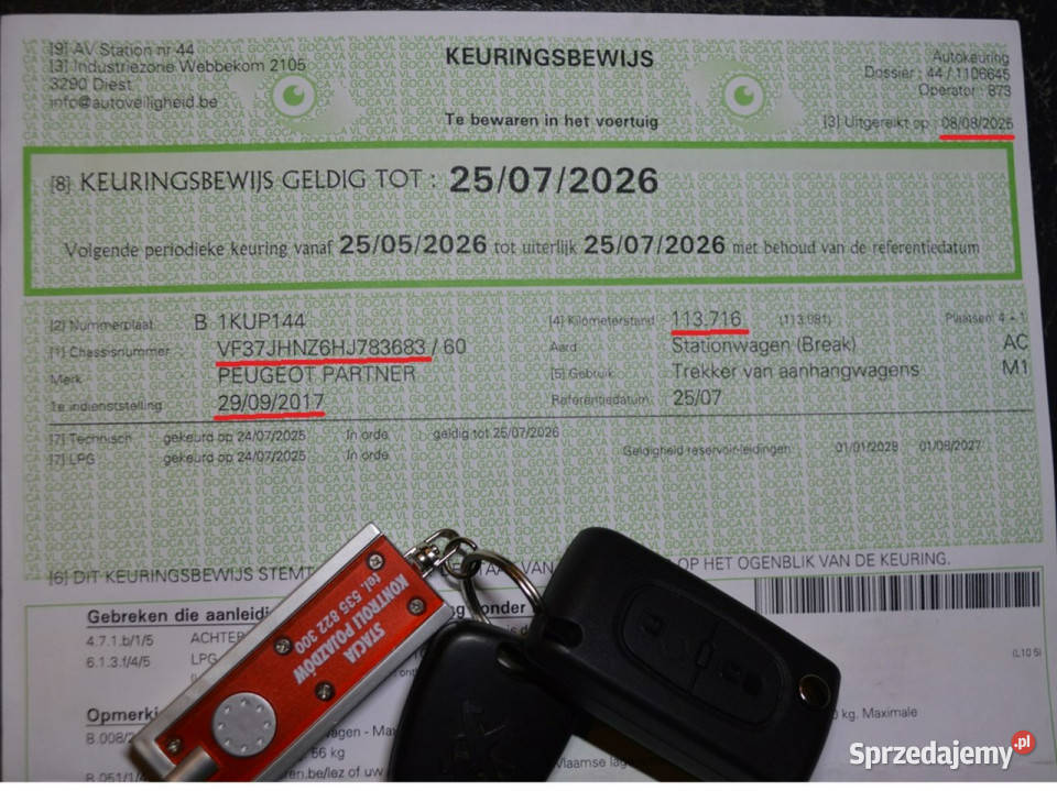 Peugeot Partner Tepee 12i Gaz LPG Bezwypadkowy isofix Hrubieszów