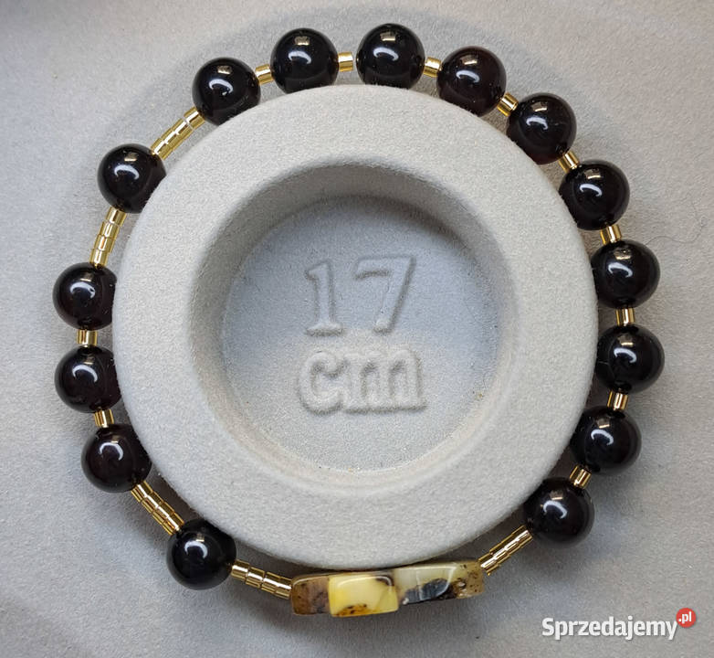 Bransoletka dziesiątka różańca z bursztynu Warszawa