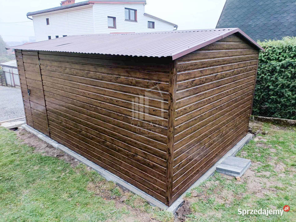 Garaż blaszany 4x6m Brama uchylna drzwi okno Nieruchomości Toruń sprzedam
