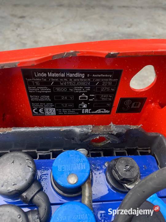 Paleciak elektryczny LINDE T16 Antonie