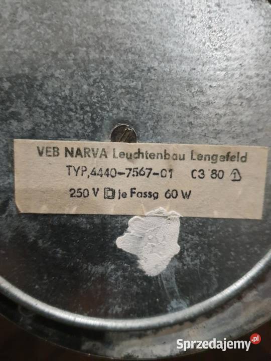 Lampa stołowa VEB NARVA Leuchtenbau Lengefeld Pozostałe Łódź sprzedam