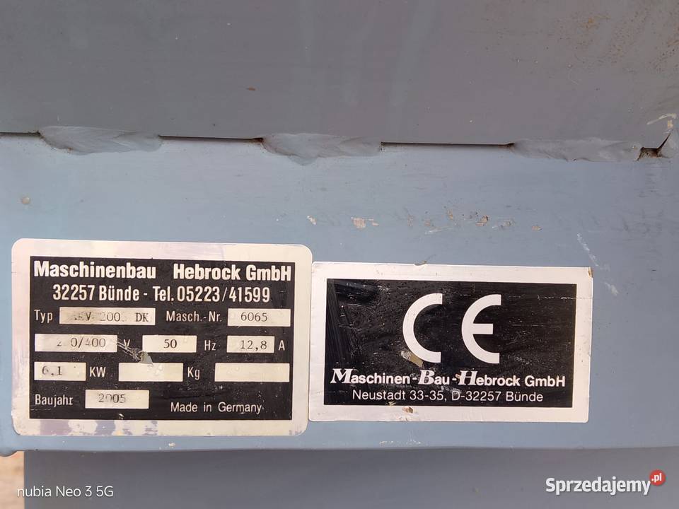 Okleiniarka Hebrock AKV 2003 DK Wejherowo