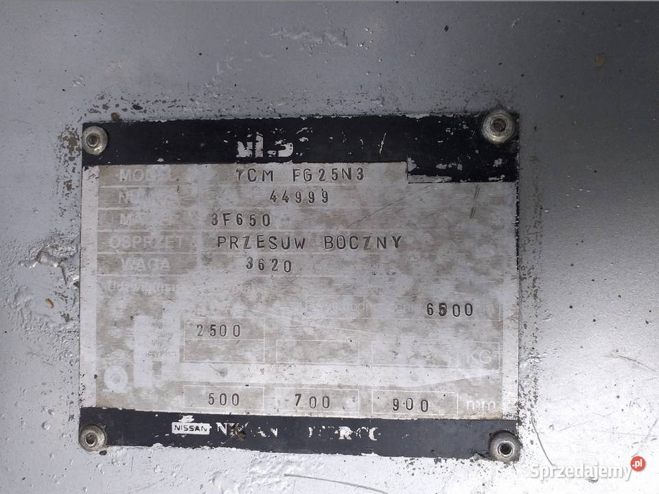 Wózek widłowy TCM FG25 N3 przesuw boczny gazowy Elbląg