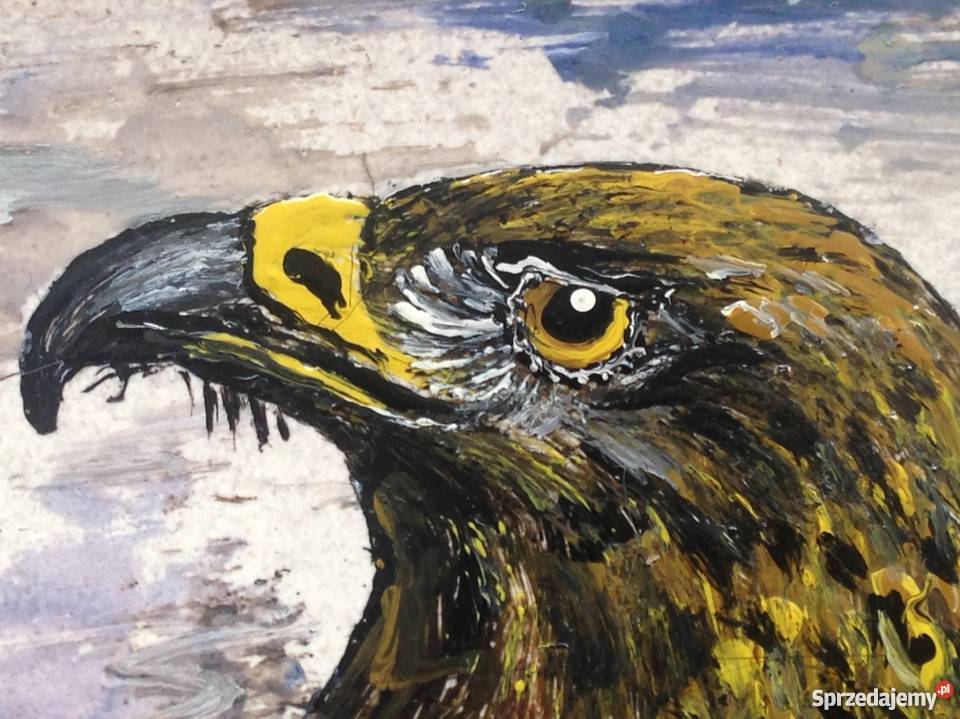 Majestatyczny prześliczny ręcznie malowany Orzeł Porcelana i szkło małopolskie Kraków sprzedam