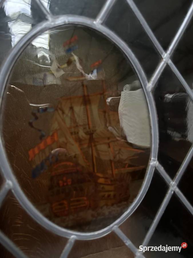 Piękny antyczny dębowy gabinet biblioteka