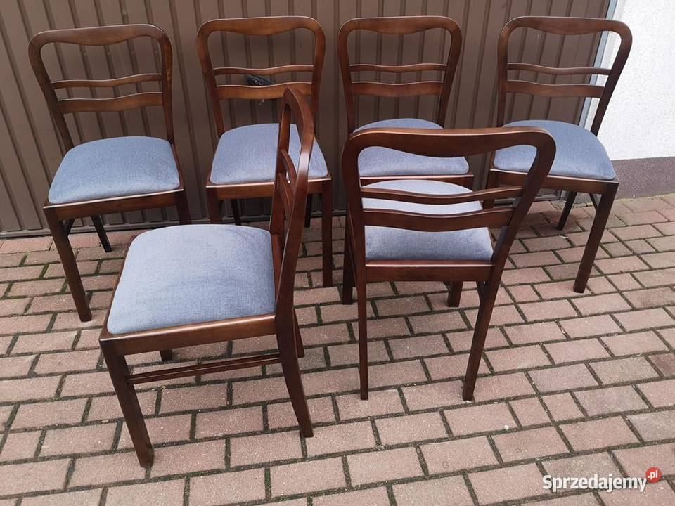 Krzesła ARTDECO Stare Antyk Komplet 6 Sztuk Swarzędz