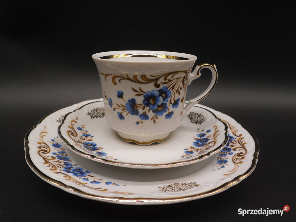 Zestaw śniadaniowy trio z porcelany Mitterteich Raszków