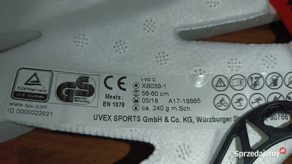 Kask rowerowy Uvex IVO C jasno niebieski sprzedam