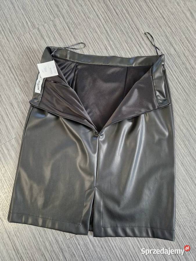 Nowa spódnica ze skóry ekologicznej czarny Nowogard sprzedam