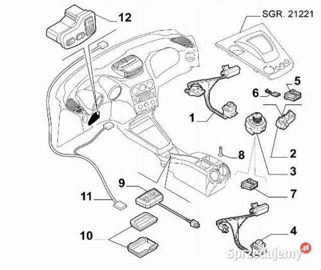 PANEL PRZYCISK ASR ŚWIATŁA ALFA ROMEO 156 0105 sprzedam