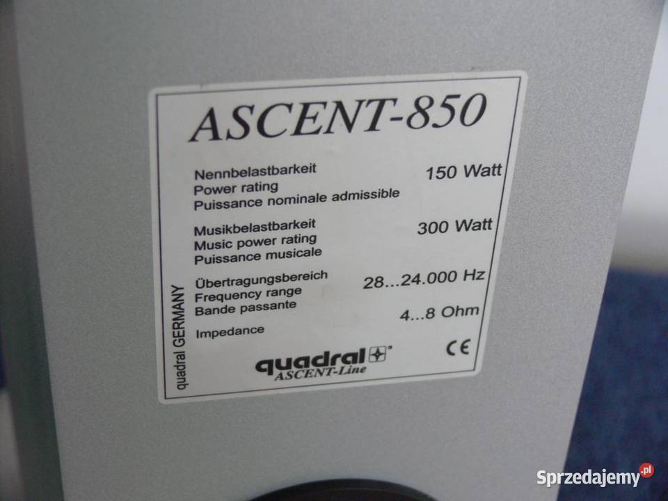 Kolumny Quadral Ascent 850 sprawne 300 wat