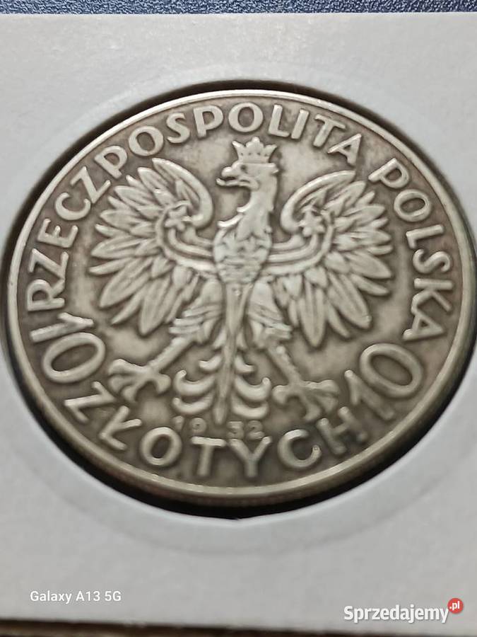 10 Głowa kobiety 1932 r 2 bez znaku mennicy Konin sprzedam