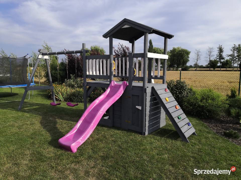 Domek plac zabaw huśtawka piaskownia ścianka Kawnice sprzedam