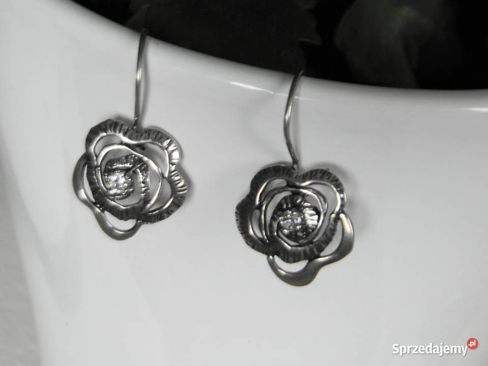 Śliczne stare kolczyki srebro 925 srebro Warszawa