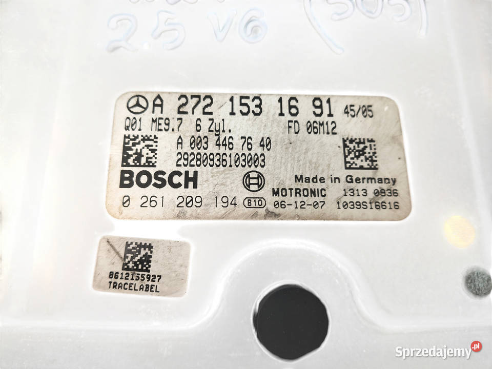 STEROWNIK ECU KOMPUTER Mercedes C230 W203 25 V6 Chełm