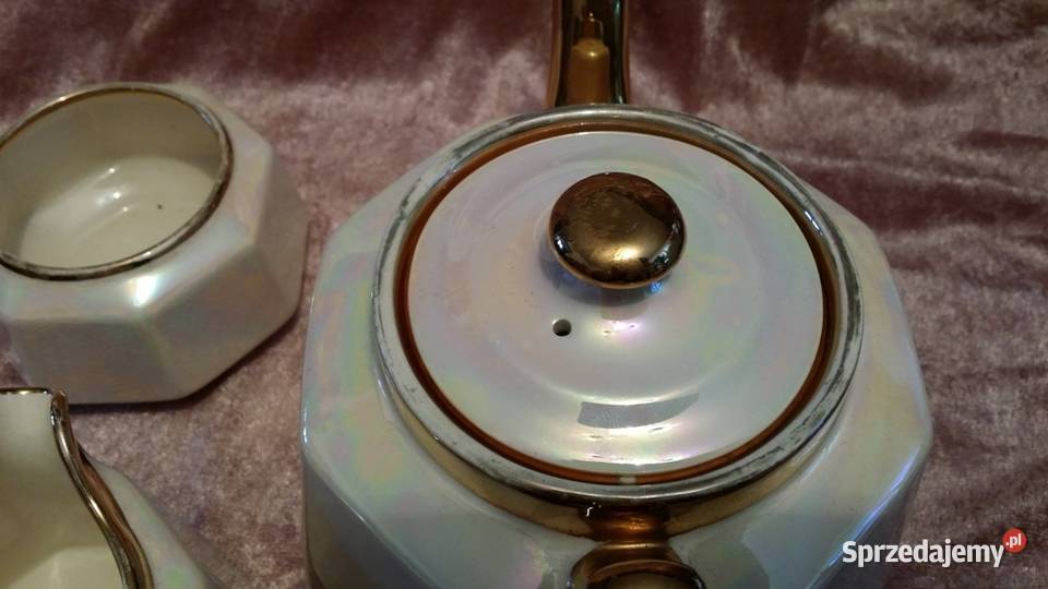 Stary angielski zestaw do kawy HJ Wood 1950 Porcelana i szkło Kraków
