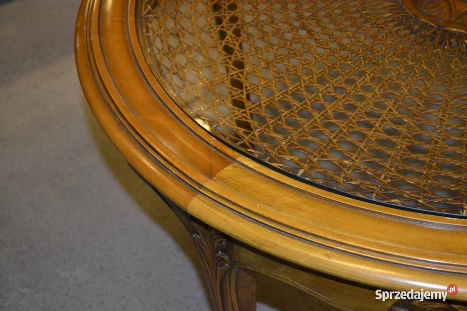 stolik ludwikowski rafia szkło sprzedam