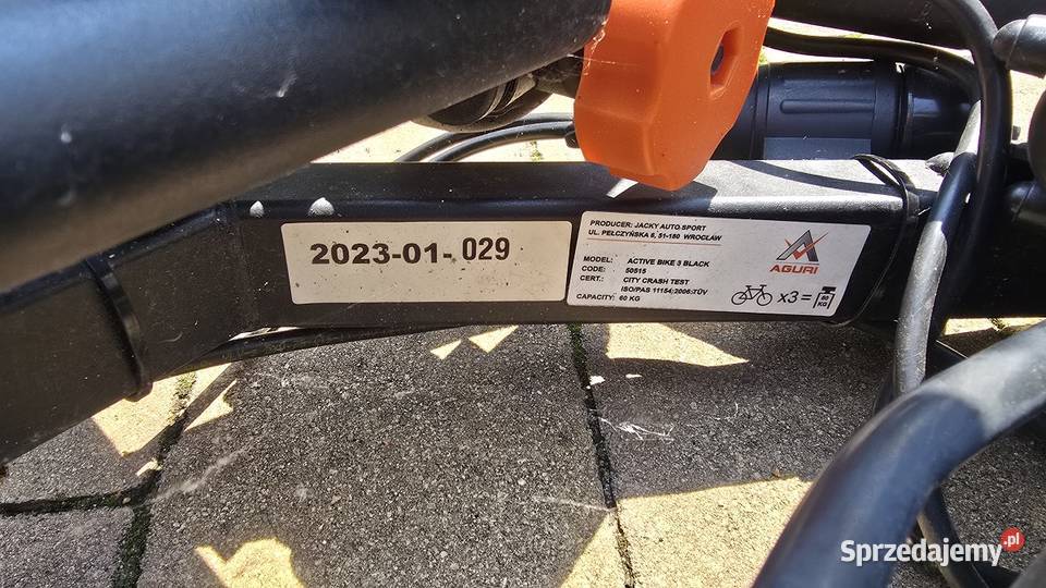 AGURI Active Bike 3 Black bagażnik na hak 3 Pozostałe Będzin