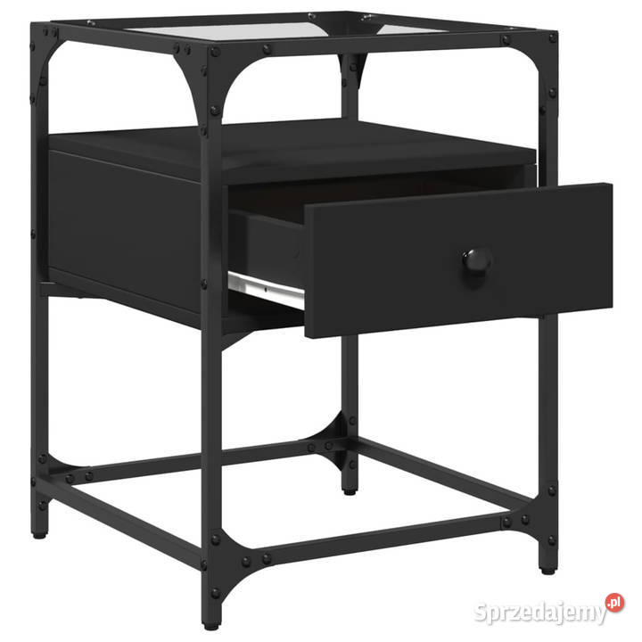 Szafki nocne 2 czarne 40x40x55 WM846075 sprzedam