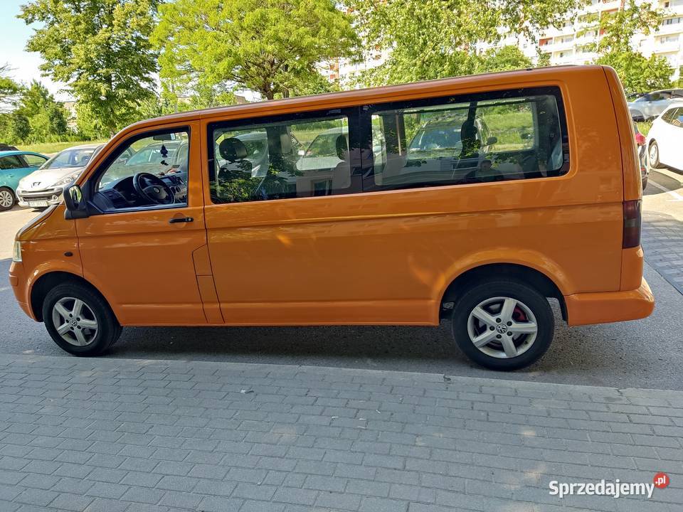 Long VW T5 r2007 poj 19tdi 9osob3 rzędy siedzeń drzwi odsuwane warmińsko-mazurskie Elbląg