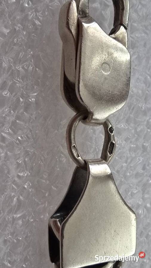 Srebrny łańcuch szeroki BISMARCGARIBALDI Zegarki i Biżuteria