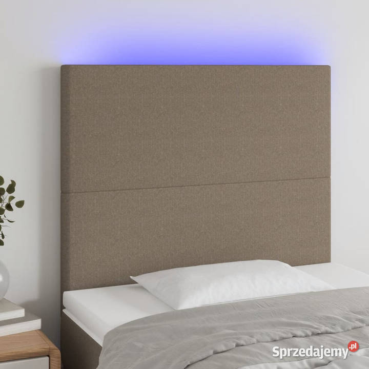 Zagłówek do łóżka z LED taupe 90x5x118128 Warszawa