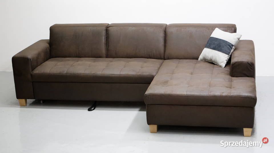 TPX Narożnik funkcją spania brązowy kanapa 80cm Poznań