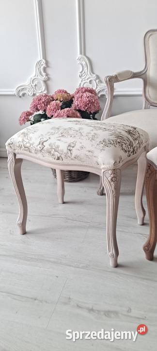 Stylowa pufa taboret fotel len Shabby Chic zachodniopomorskie Szczecin