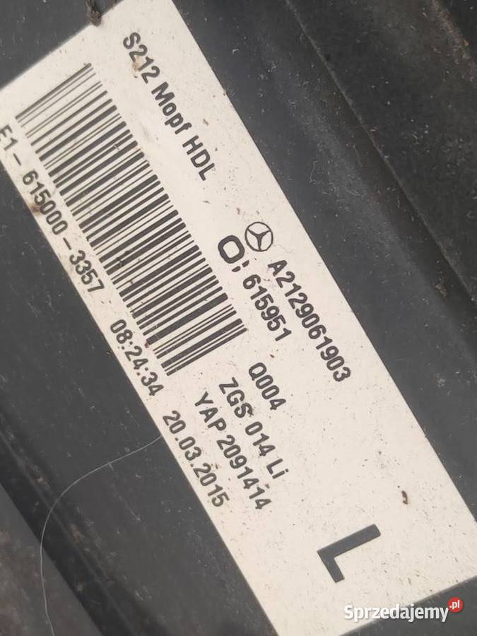 Lampa Klapy Bagażnika Lewa Mercedes W212 Kombi Pleszew