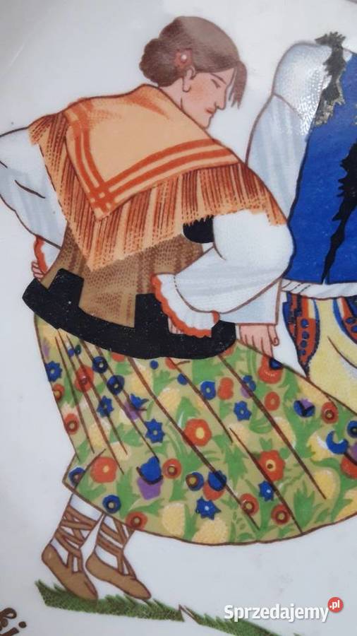 Talerz Ćmielów tańce polskie Zofia Stryjeńska Janów Lubelski
