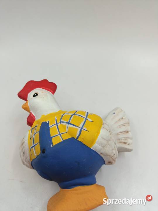 Figurka ceramika kogut w ubraniu pojemnik lubelskie Zamość