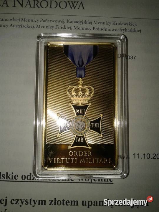order VIRTUTI MILITARIsztaba plater złotem Skiereszewo