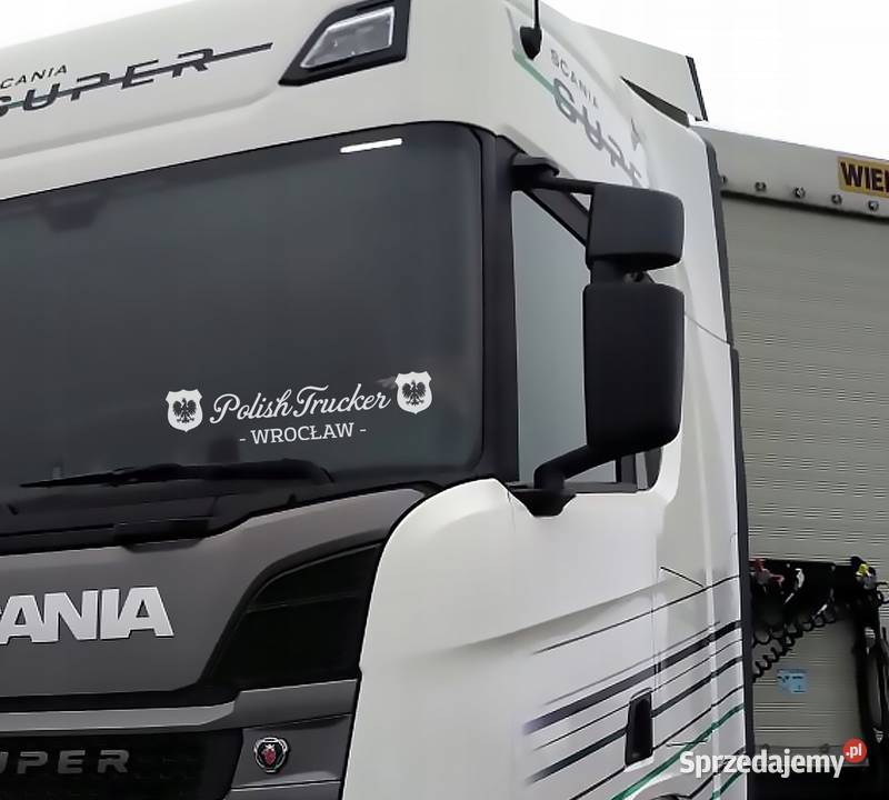 Naklejki POLISZH TRUCKER WŁASNE MIASTO IMIĘ TIR Kobierno