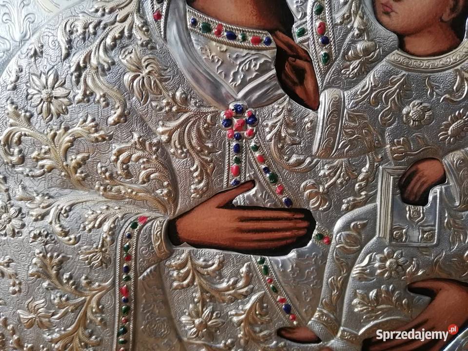 Piękna Ikona Matki Boskiej wskazującej drogę Łódź