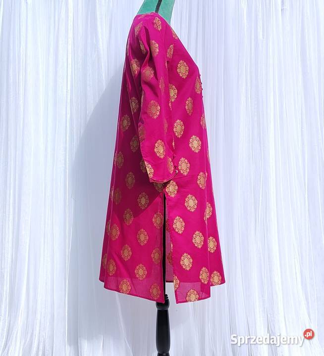 Tunika różowa złota S 36 orientalna indyjska