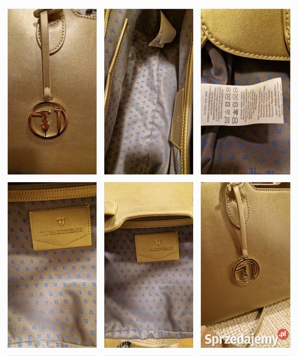 TOREBKA włoska z breloczkiem marki TRUSSARDI 17cm