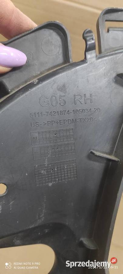 Wlot powietrza do BMW X5 G05 2020