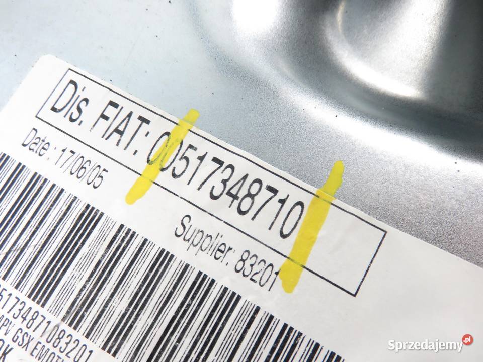 PODNOŚNIK SZYBY PRAWY PRZEDNI FIAT IDEA 46842418