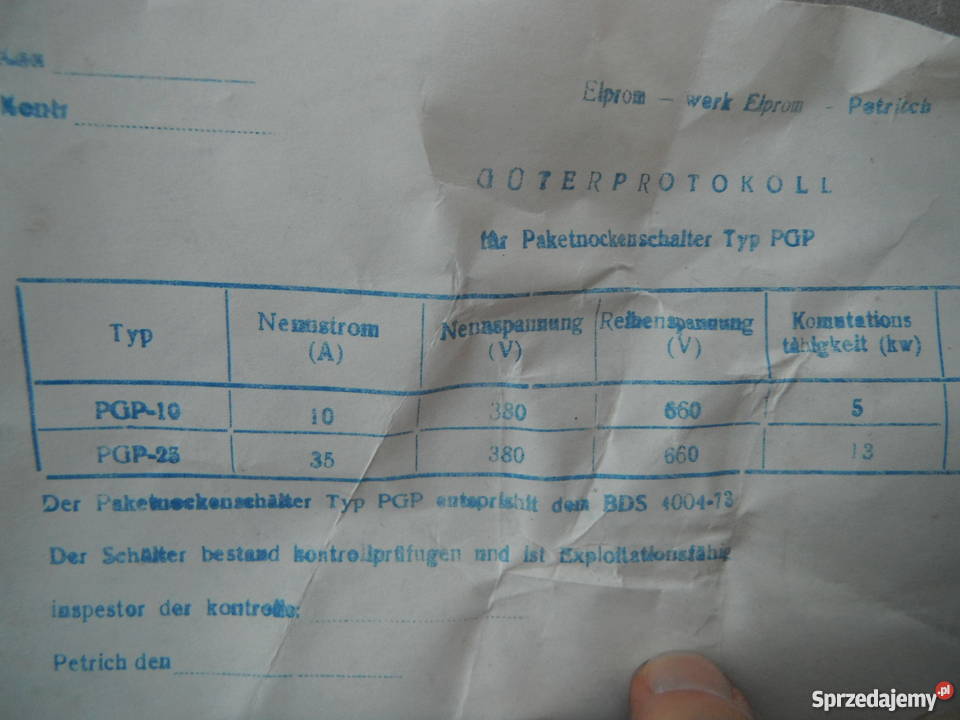Wyłącznik PGP10 Nowe 10A 380V CCCP przełącznik Produkcja Chlewiska