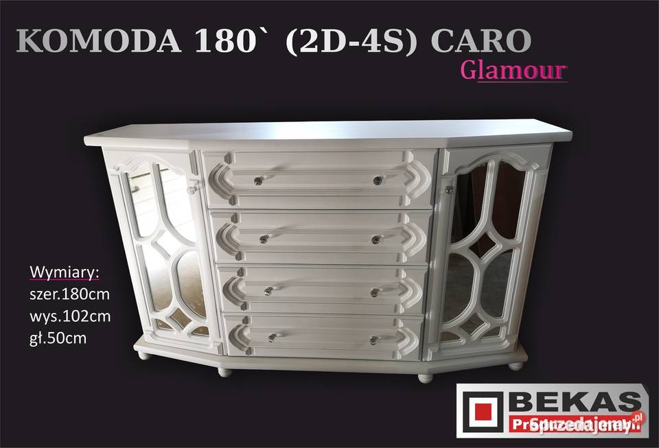 Biała Komoda 180 Caro Stylowa White Dąb śląskie Będzin