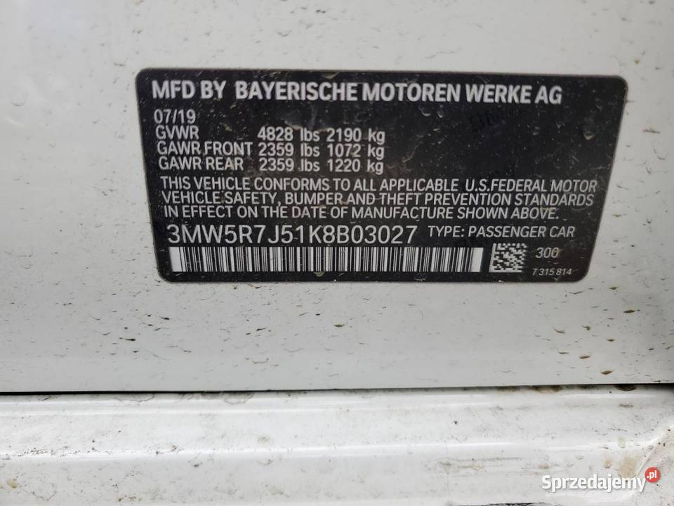 2019 BMW 330XI Częstochowa