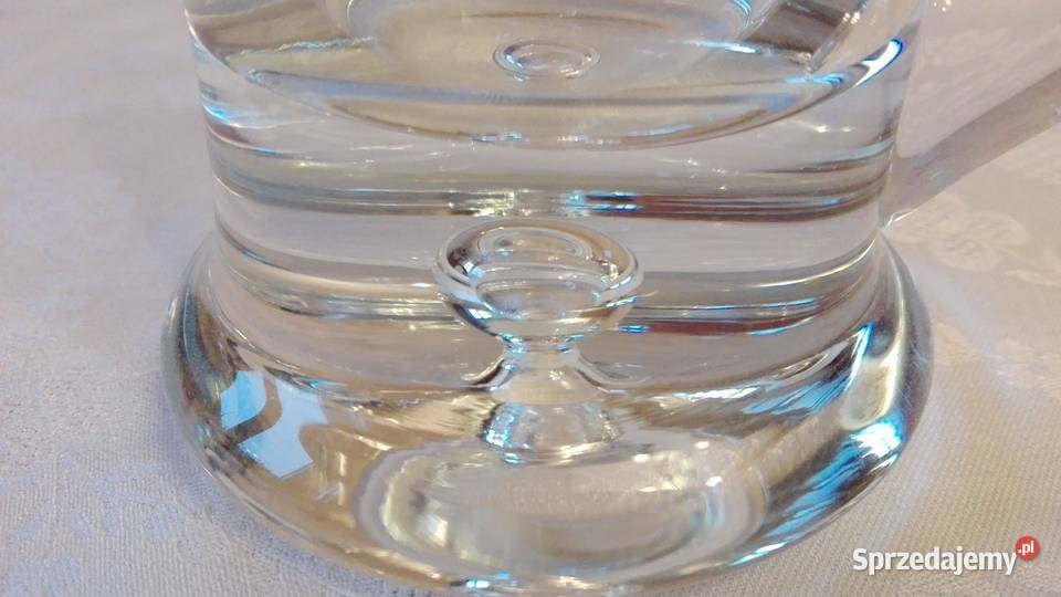 Kufel szklany stare szkło Krosno PRL Białystok