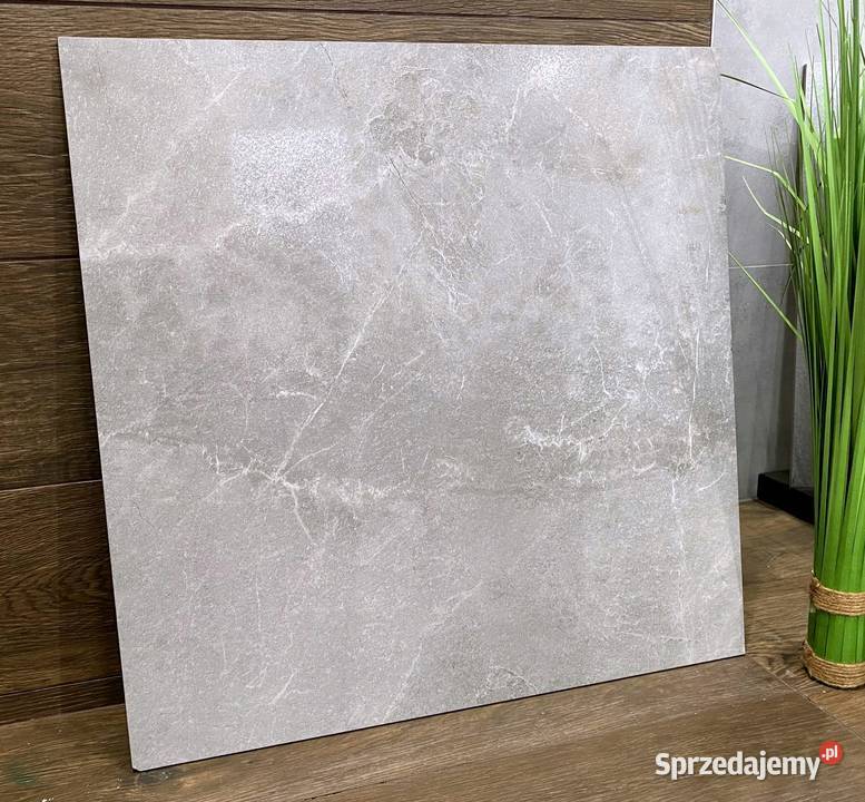 Pogrubiony szary gres 80x80 antypoślizgowy w Łódź