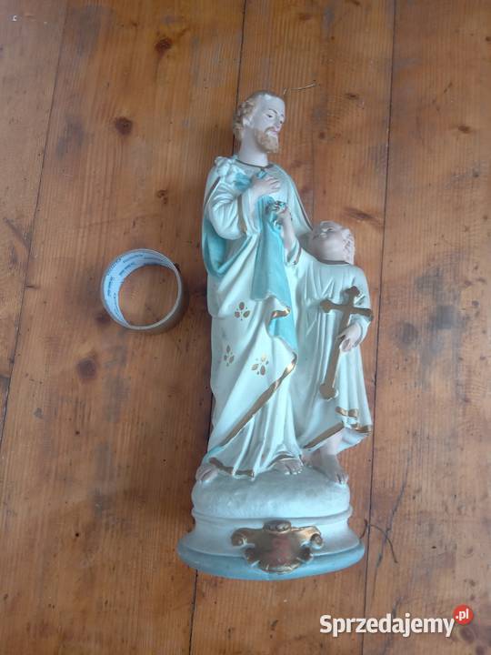 Stara figura Sw Józef gips Gdów