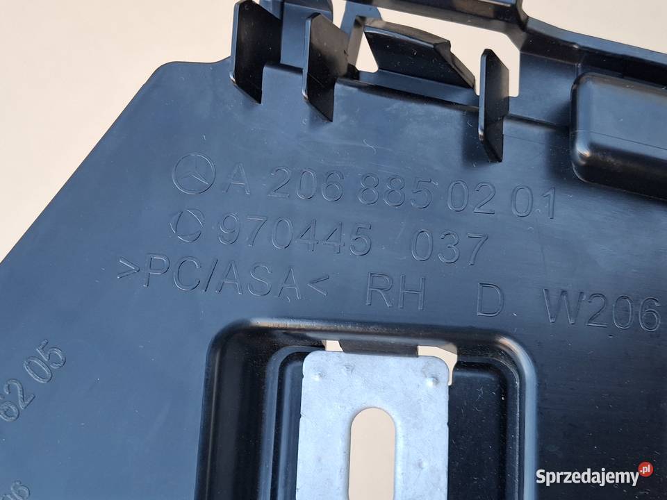 MERCEDES CKLASA W206 ŚLIZG ZDERZAKA PRAWY TYŁ Bieleń