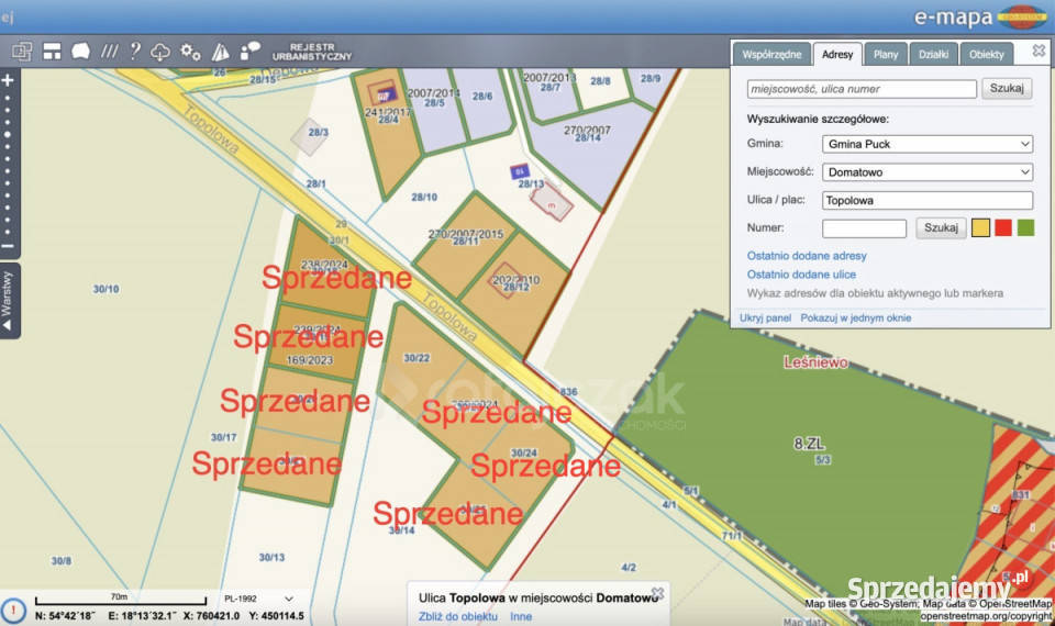Działka 1041m2 Domatowo