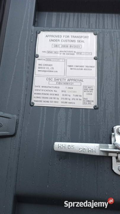 Kontener Magazynowy Morski 12 metrowy40 HC Bydgoszcz