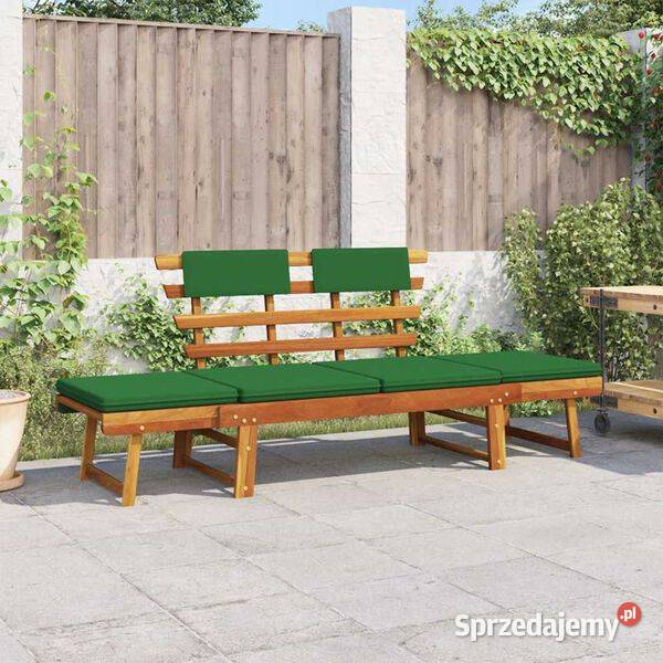 vidaXL Ławka ogrodowa z poduszkami 2w1 190