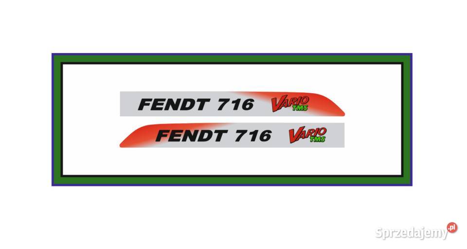 Naklejki na ciagnik FENDT 716 Vario TMS nalepki Wyszków